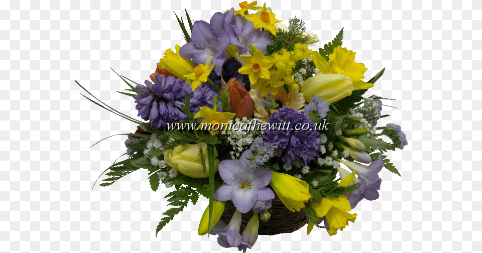 Spring Flower Basket Bouquet, Flower Arrangement, Flower Bouquet, Plant, Art Free Png Download