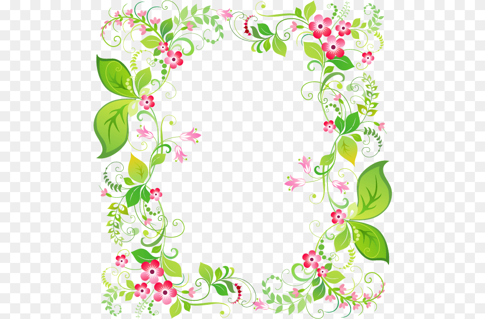 Spring Flower Border Vector Flower Frame, Art, Floral Design, Graphics, Pattern Free Png