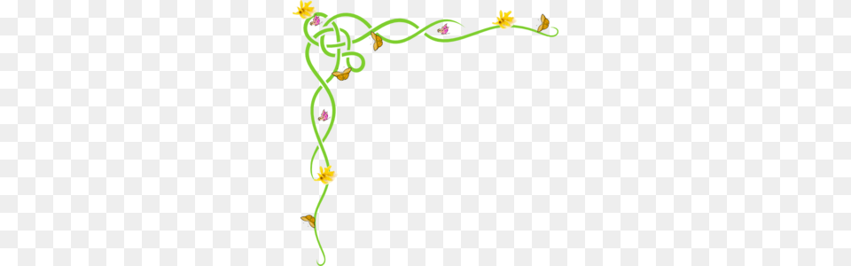 Spring Flowers Border Clipart, Art, Floral Design, Graphics, Pattern Png