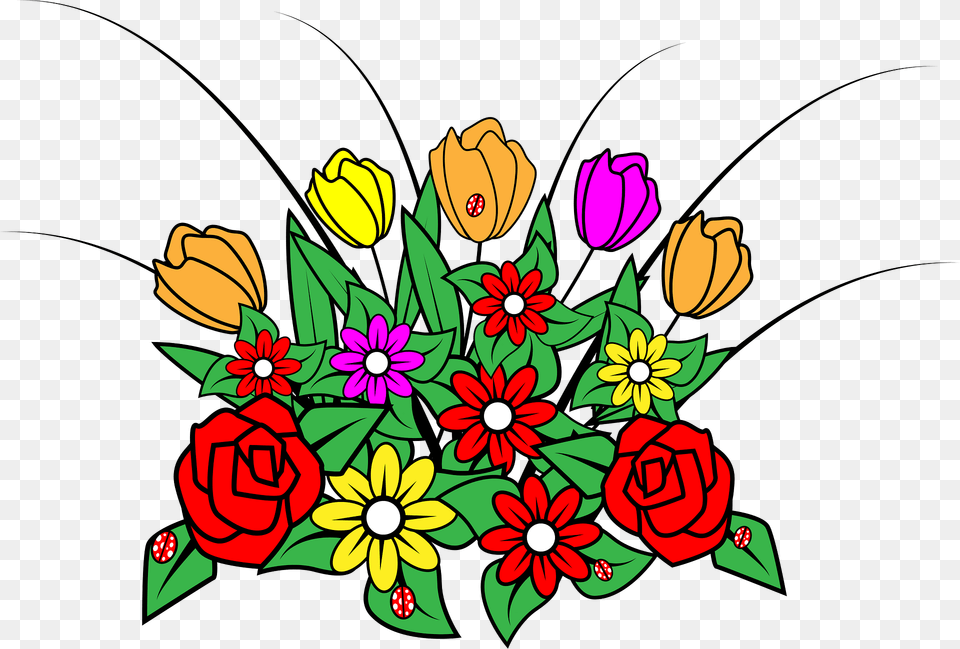 Spring Flowers Clipart, Art, Floral Design, Graphics, Pattern Png Image