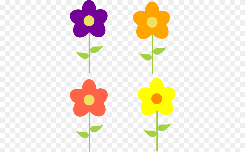 Spring Flowers Multi Colors Clip Art, Anemone, Petal, Pattern, Flower Png
