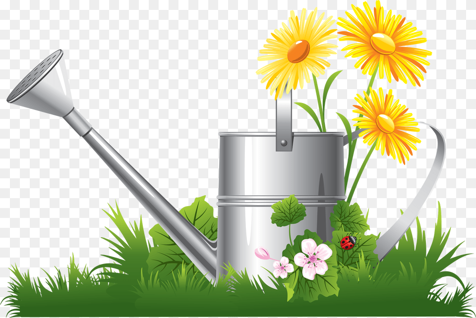 Spring Flowers Watering Can, Tin, Flower, Plant, Watering Can Free Png Download