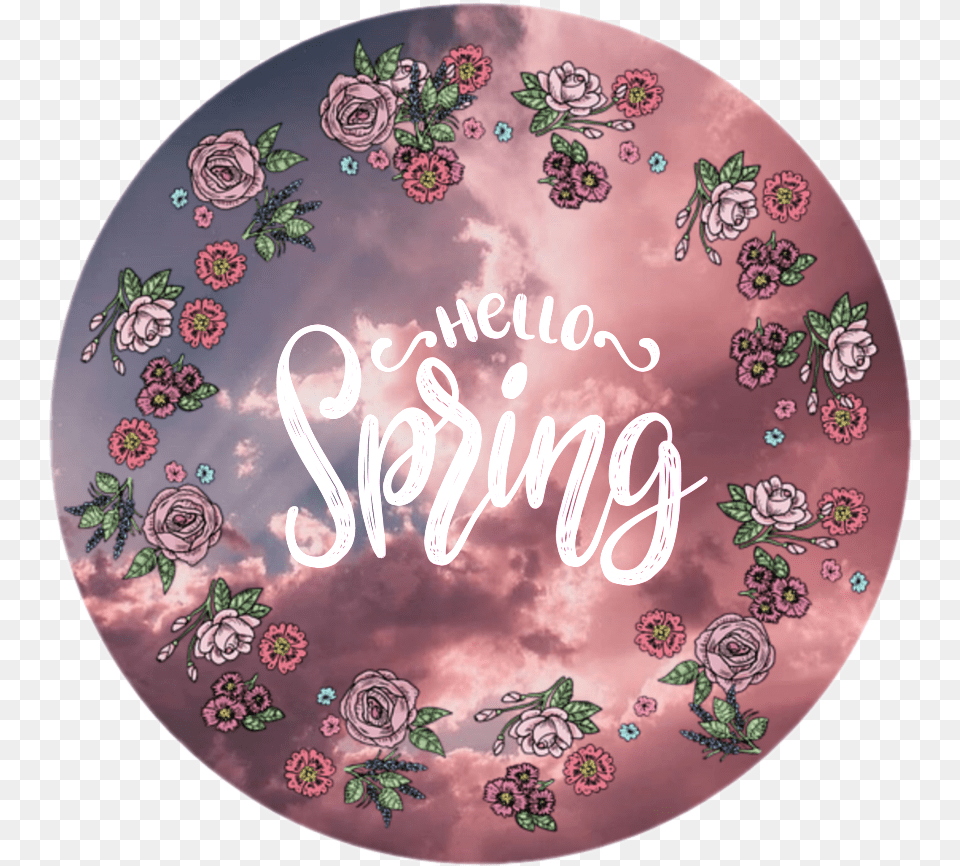 Spring I K Ow I M A Bit Late But Happy Spring Circle, Pattern, Plate, Art, Graphics Free Png