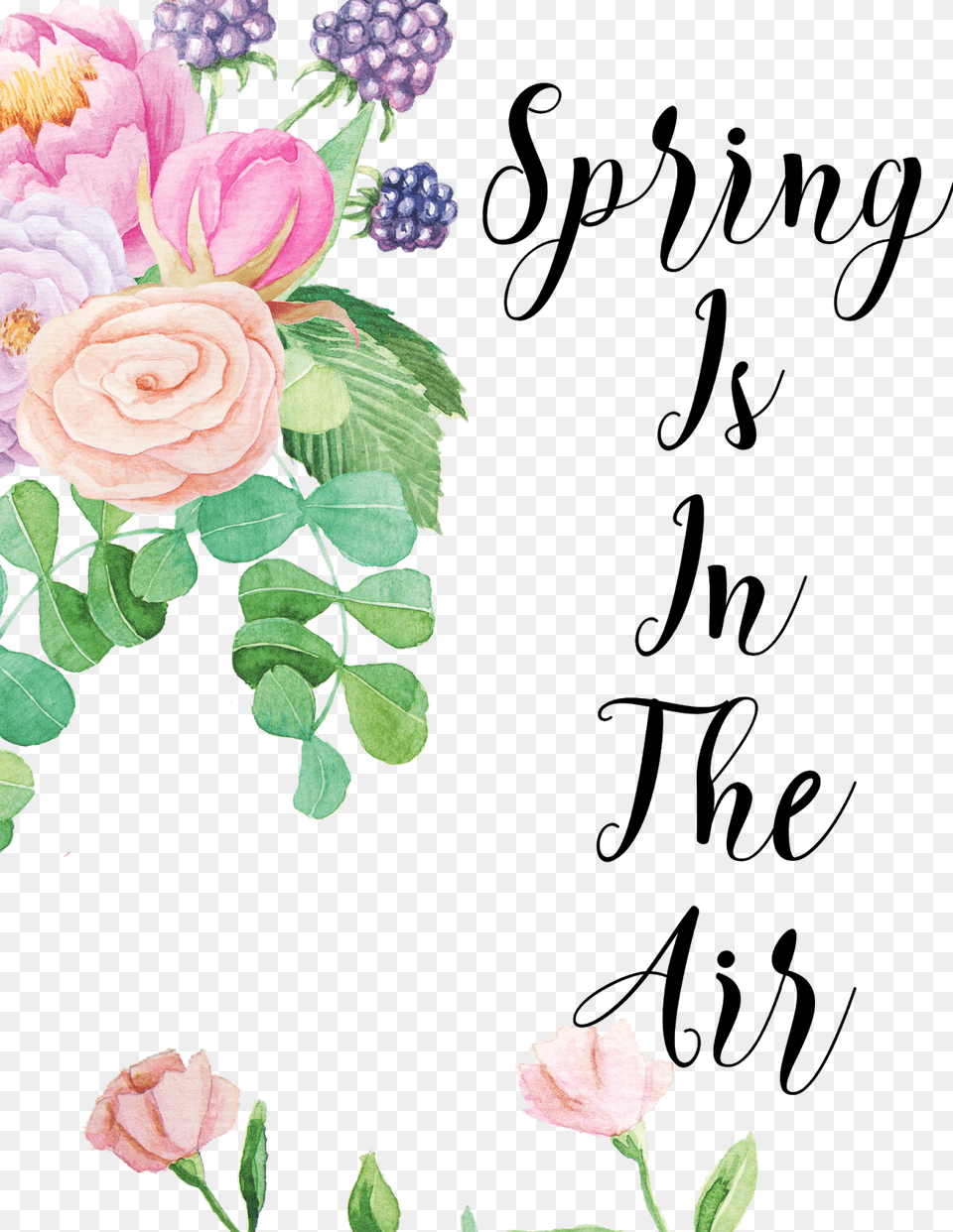 Spring Is In The Air Printable And Picmonkey Tutorial Notes Notebook With 100 Lined Pages White Paper, Art, Plant, Pattern, Graphics Free Png Download