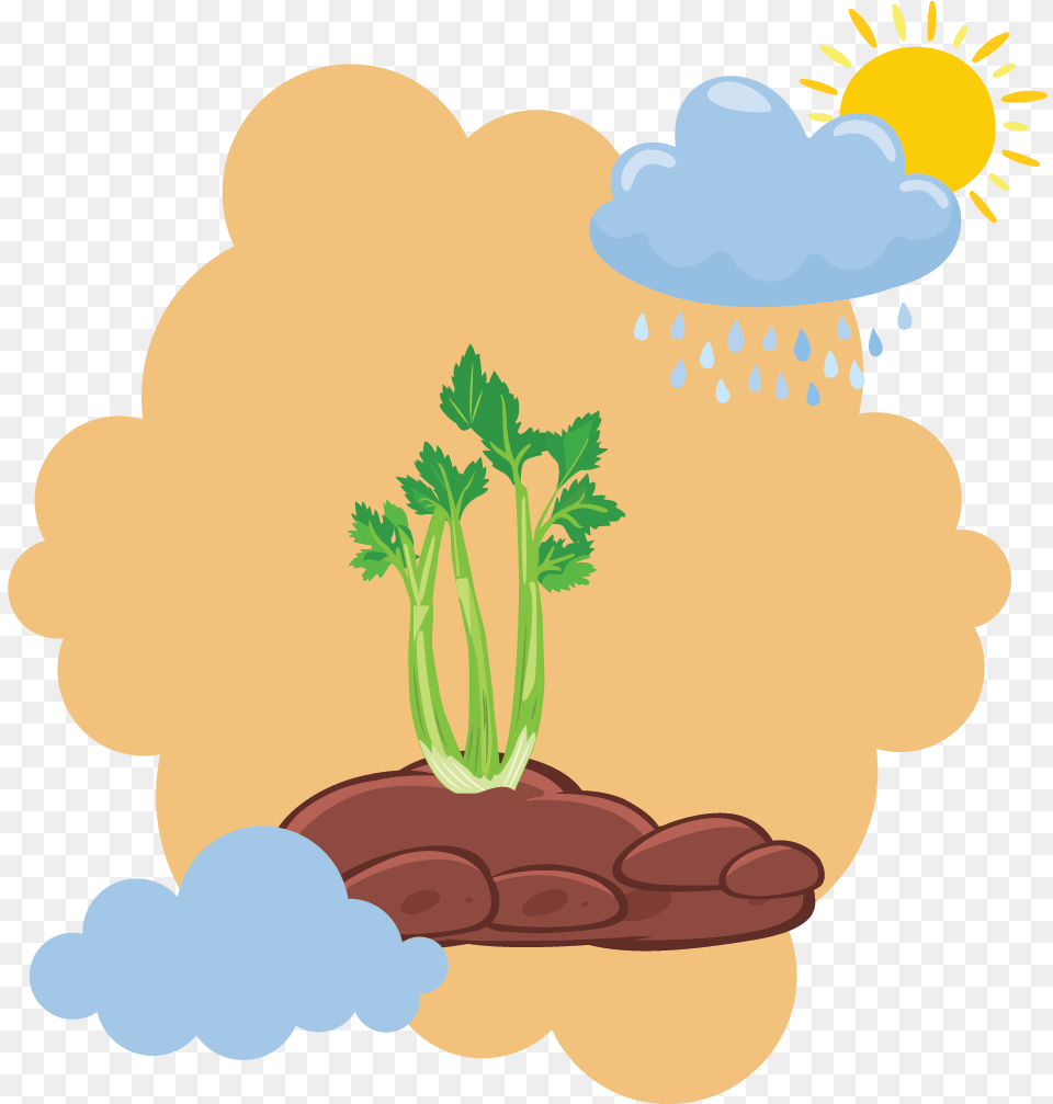 Spring Plant Pot Cloud Flat Icon Language, Herbs, Art Free Png Download