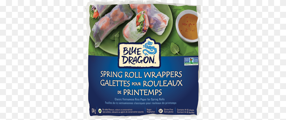 Spring Roll Wrappers U2014 Blue Dragon Rouleau De Printemps Feuille, Advertisement, Poster, Food, Meal Free Transparent Png