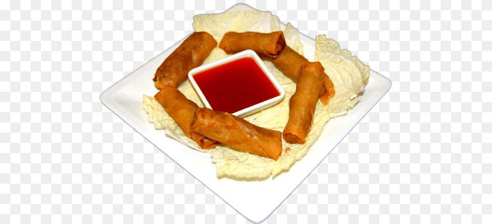 Spring Rolls Fast Food, Food Presentation, Meal, Dip, Dish Free Png Download