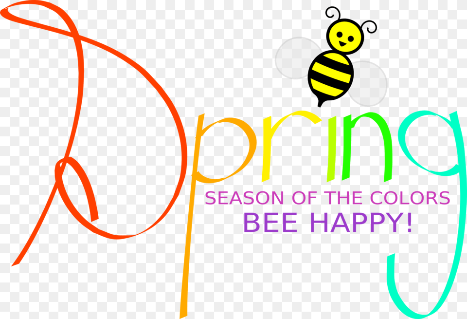 Spring Season Cartoon Bee, Knot Free Png