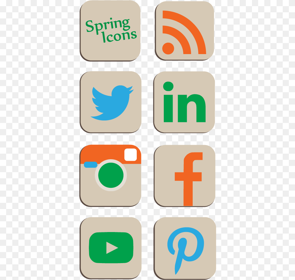 Spring Social Media Icons Social Media Icons Instagram Icon, Logo, Text, First Aid Free Png