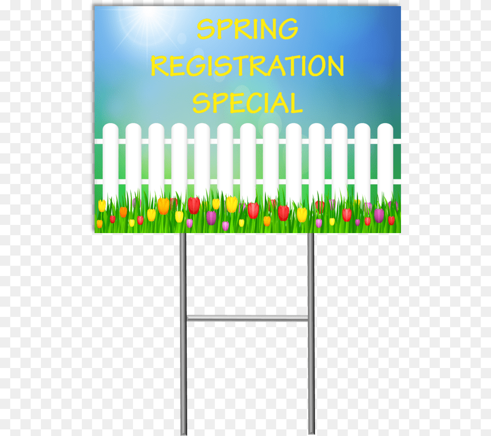 Spring Special Yard Sign Conversa Ultramarina Lois Pereiro, Fence, Grass, Plant, Advertisement Free Png