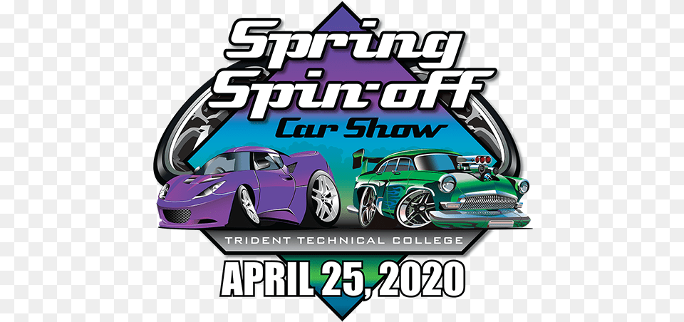 Spring Spin Car Show, Advertisement, Poster, Vehicle, Transportation Png