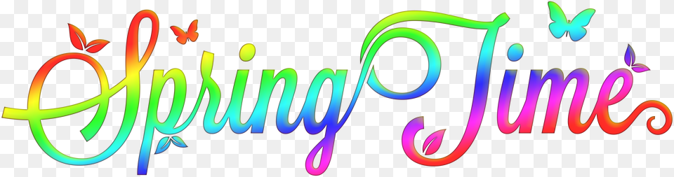 Spring Time Rainbow Text Clip Art Gallery Free Png Download