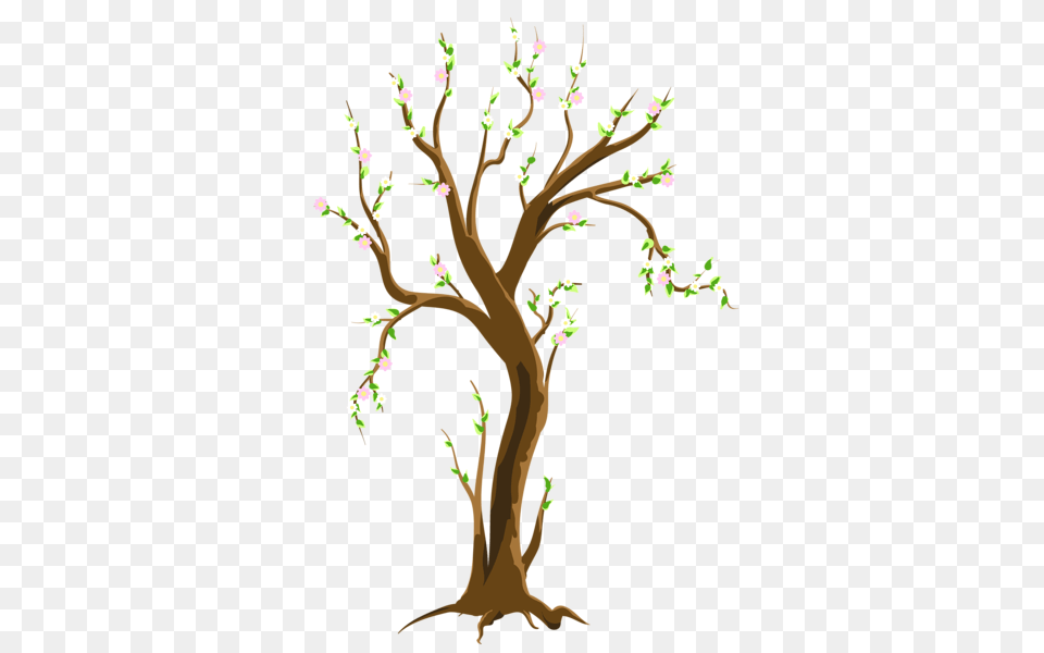 Spring Tree Clipart Picture, Flower, Flower Arrangement, Plant, Art Free Transparent Png