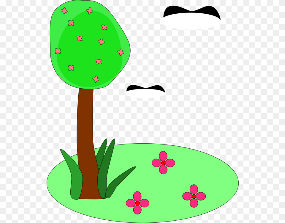 Spring Trees Clipart Trees And Flowers Clipart, Flower, Plant Png