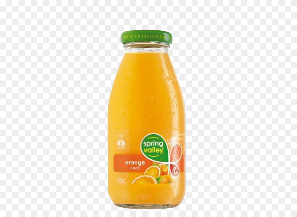 Spring Valley Orange 30 X 250ml Glass Orange Juice Bottle, Beverage, Orange Juice, Food, Ketchup Png