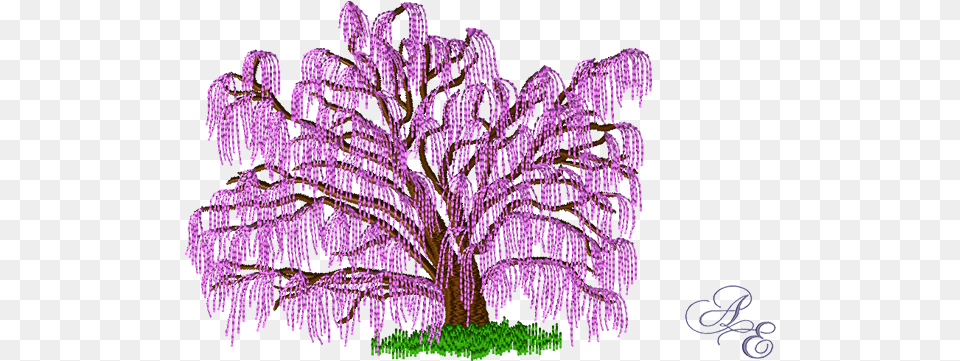 Spring Willow Willow Tree Embroidery Design, Chandelier, Flower, Lamp, Plant Png Image