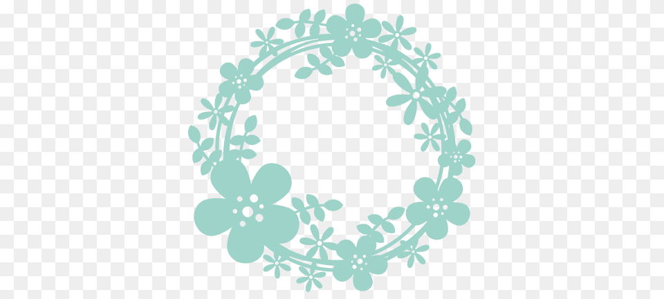 Spring Wreath Scrapbook Cut File Cute Clipart Files For Flower Wreath Svg, Pattern, Art, Floral Design, Graphics Free Png