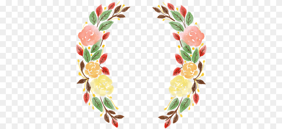 Spring Wreath Watercolour Wreath Flowers Design Corona De Flores, Flower, Flower Arrangement, Pattern, Plant Free Png Download