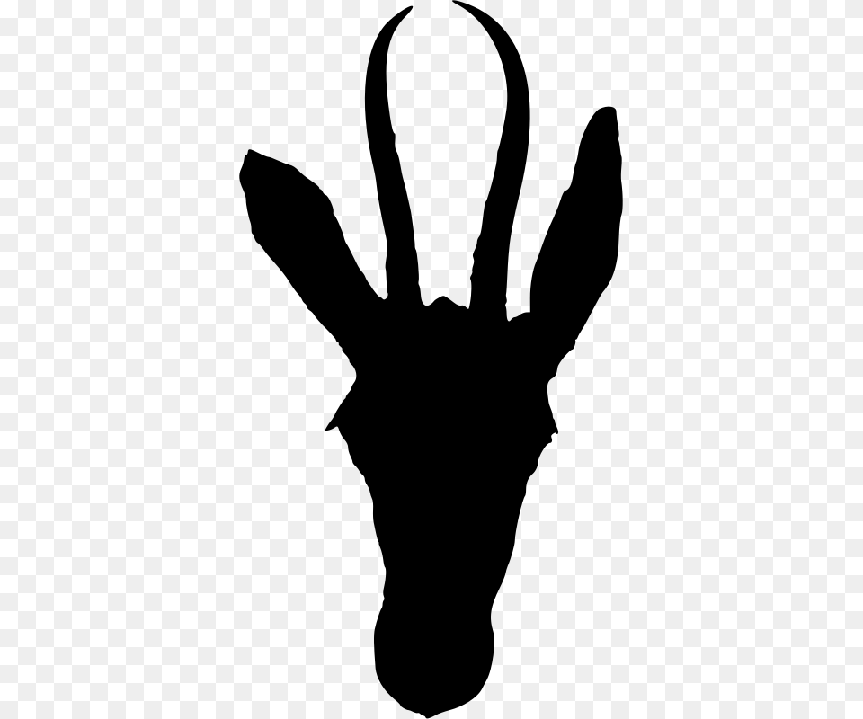 Springbok Head Silhouette Springbok Head Clipart, Gray Free Transparent Png