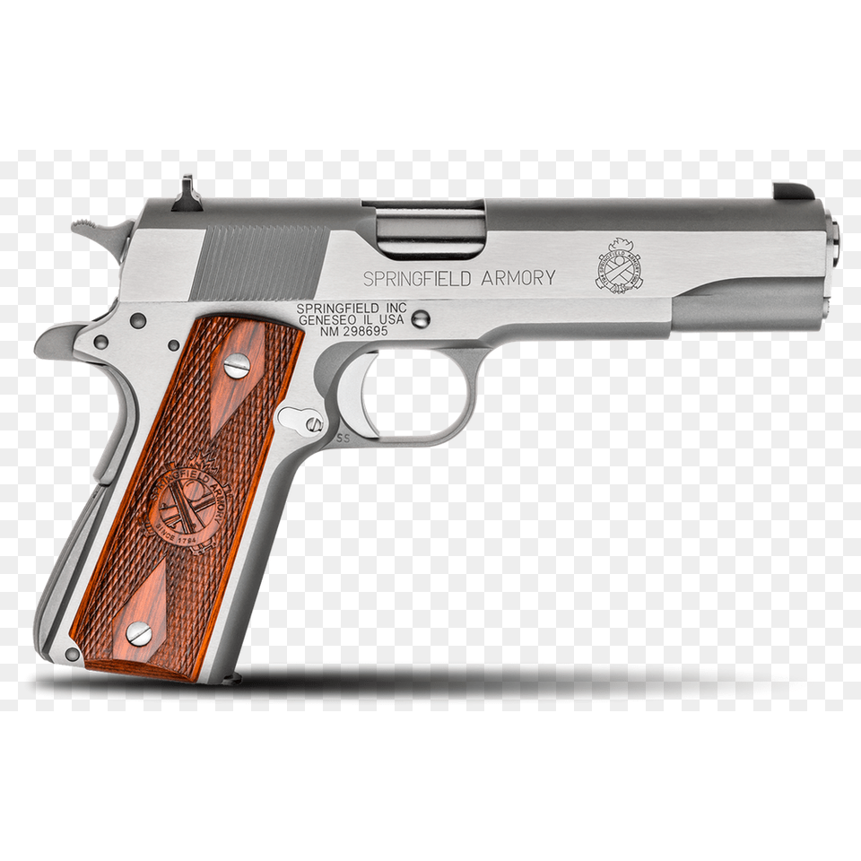 Springfield Armory Springfield Armory Mil Spec Stainless Steel, Firearm, Gun, Handgun, Weapon Free Png Download