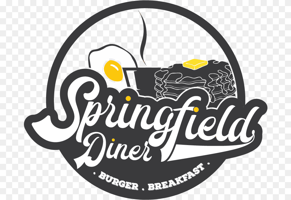 Springfield Diner3 Illustration, Logo, Bulldozer, Machine, Text Png