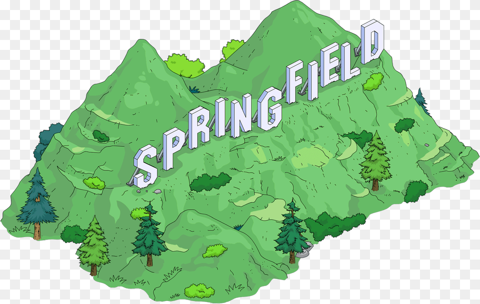 Springfield Sign Tapped Out Simpsons Tapped Out, Peak, Outdoors, Nature, Mountain Range Free Transparent Png