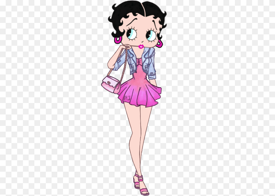 Springtime Betty Boop In Blue Jeans, Accessories, Bag, Handbag, Publication Free Png Download