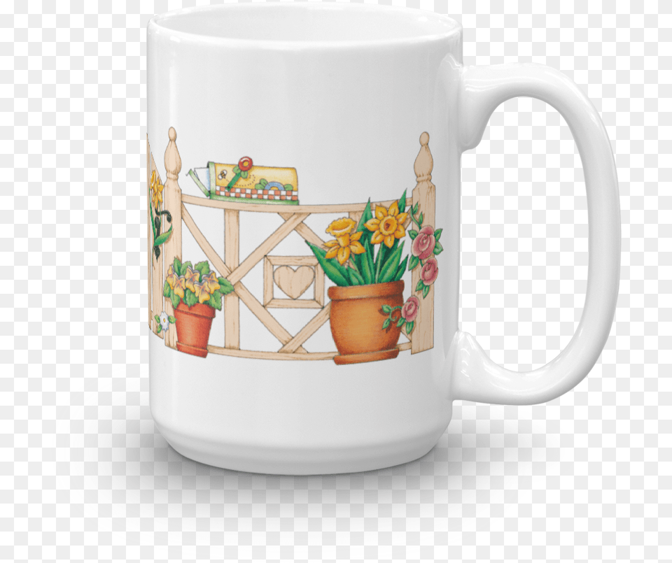Springtime Garden Mug, Cup, Plant, Pottery, Beverage Free Png Download