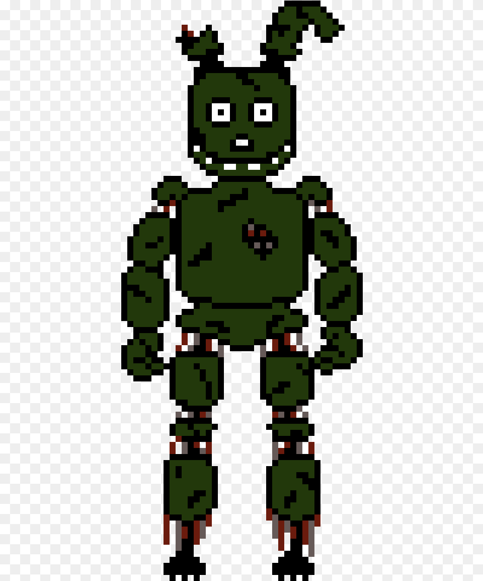 Springtrap Cartoon, Green, Robot, Qr Code Png Image