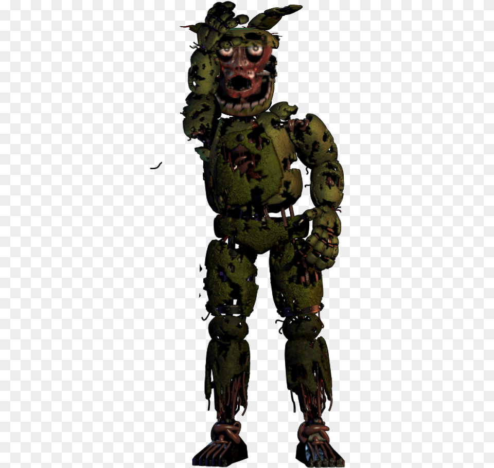 Springtrap Face Reveal Fnaf Springtrap, Alien, Adult, Male, Man Free Transparent Png