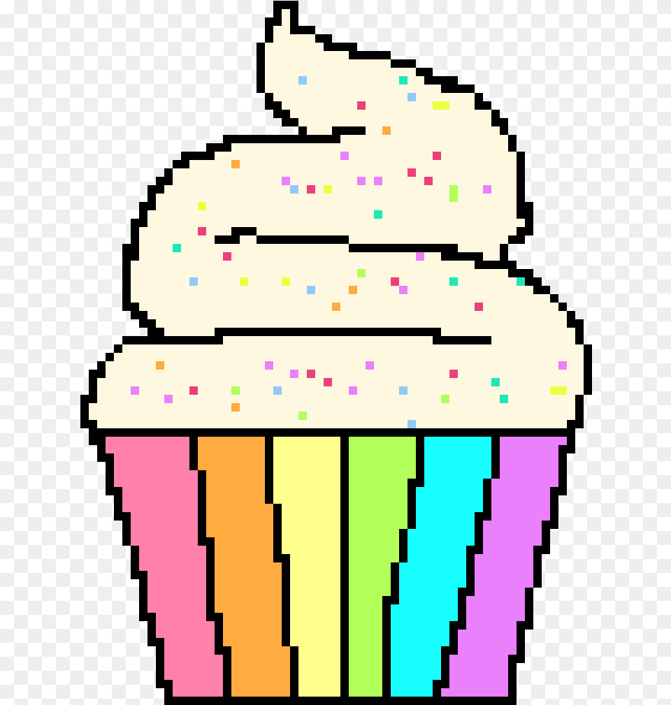 Sprinkle Pixel Art, Cake, Cream, Cupcake, Dessert Free Png Download