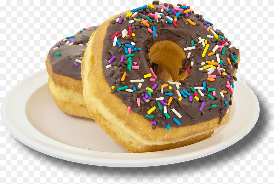 Sprinkled Donuts Shipley39s Chocolate Donut With Sprinkles, Food, Sweets, Birthday Cake, Cake Png Image