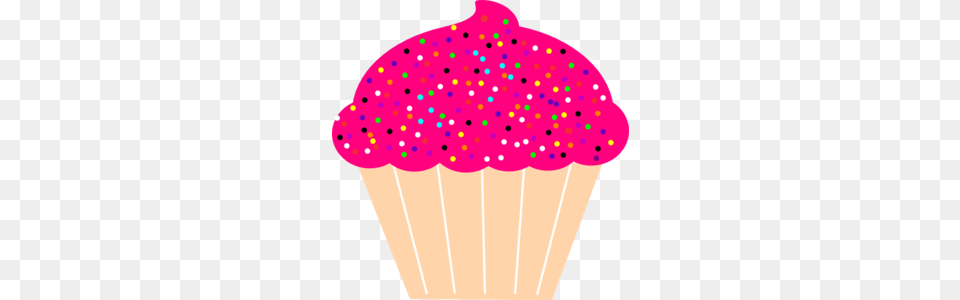 Sprinkles Clip Art, Food, Cake, Cream, Cupcake Png Image