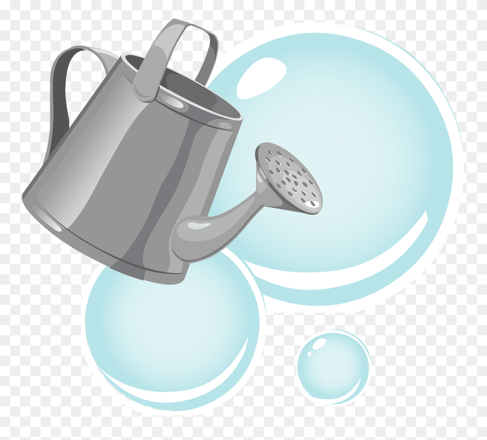 Sprinkling Bubbles Clipart, Can, Tin, Watering Can Free Png