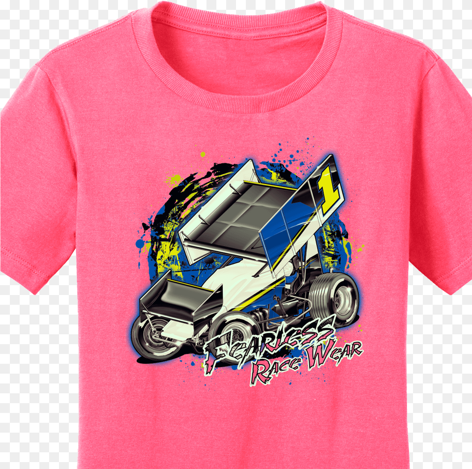 Sprint Car Kids Paint Splat, Clothing, Shirt, T-shirt, Machine Free Png