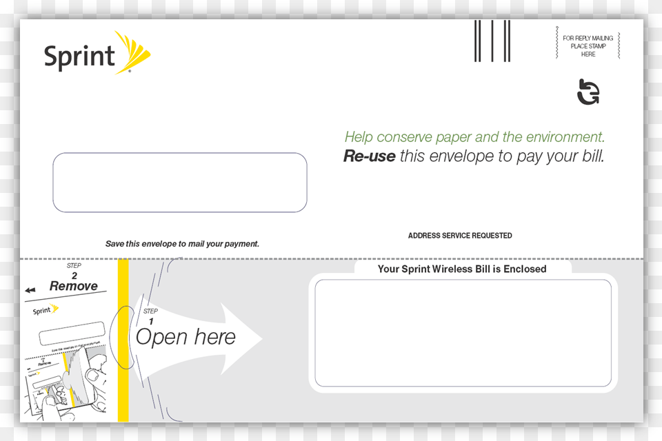 Sprint Envelope, Text, Page Free Png Download