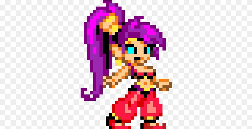 Sprite Shantae Pixel Art, Purple Free Transparent Png