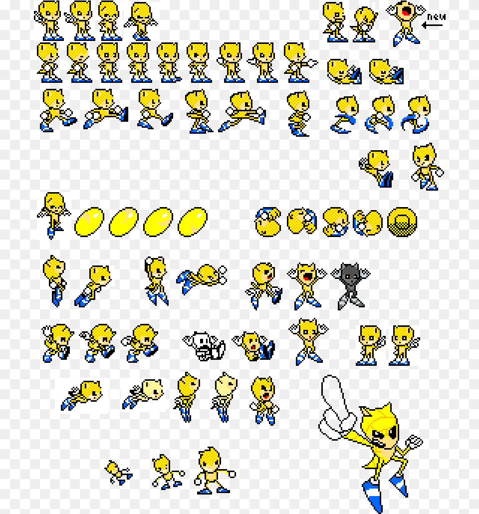 Sprite Sheet 2d Sonic, Blackboard, Person Png Image