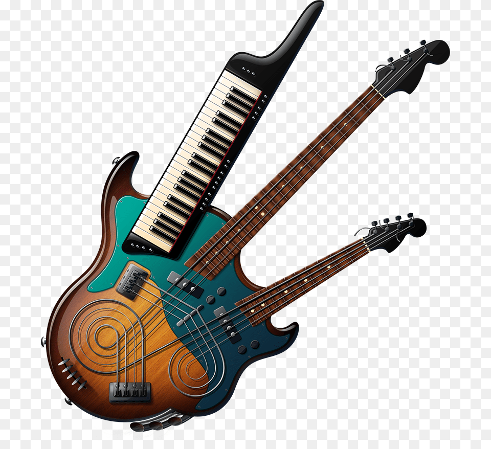 Sprout Illustration Electric Guitar, Musical Instrument Free Transparent Png