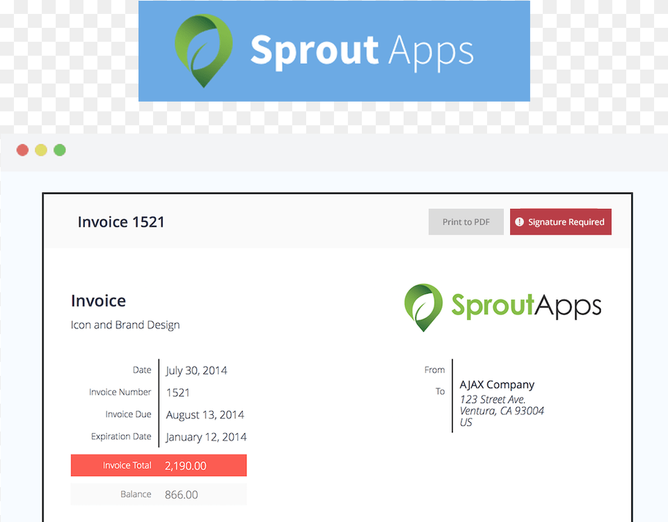 Sprout Invoices Add On For Wp E Signature Sprout, File, Webpage, Page, Text Free Png Download