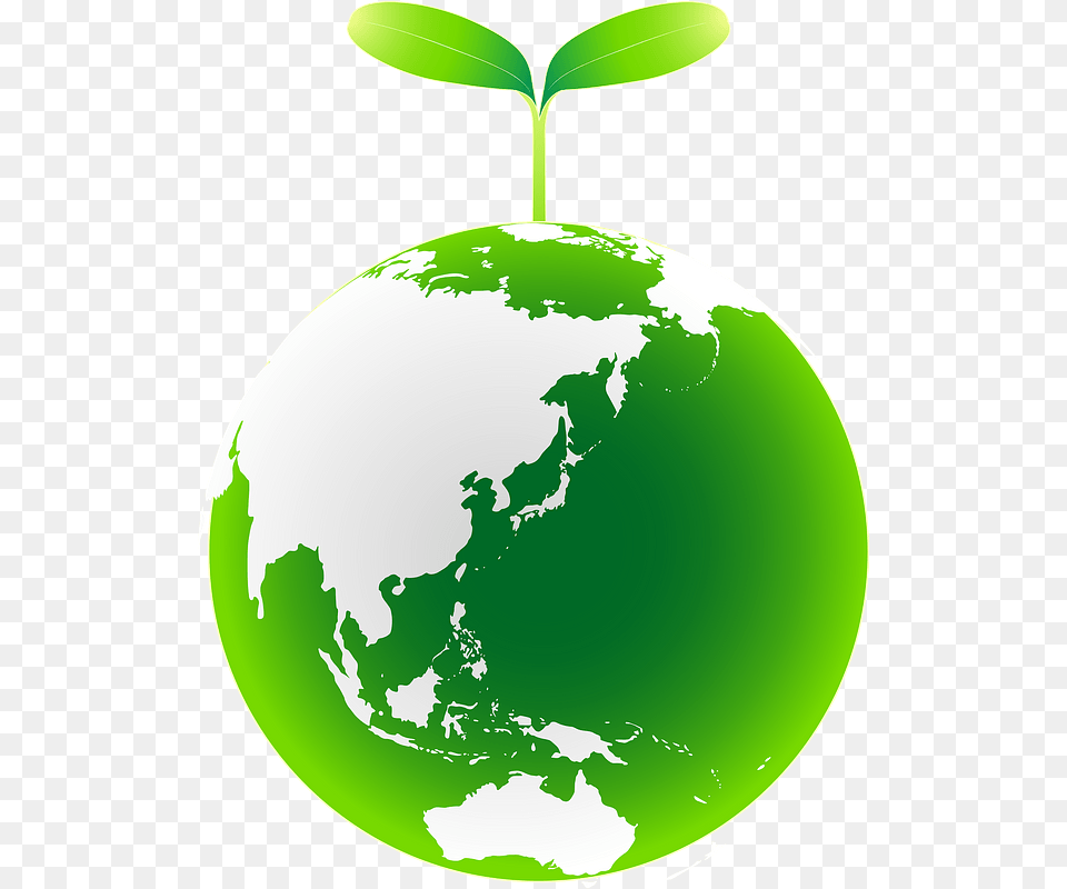 Sprout Planet Earth Ecology Clipart Globe Map Asia, Green, Astronomy, Outer Space Free Transparent Png