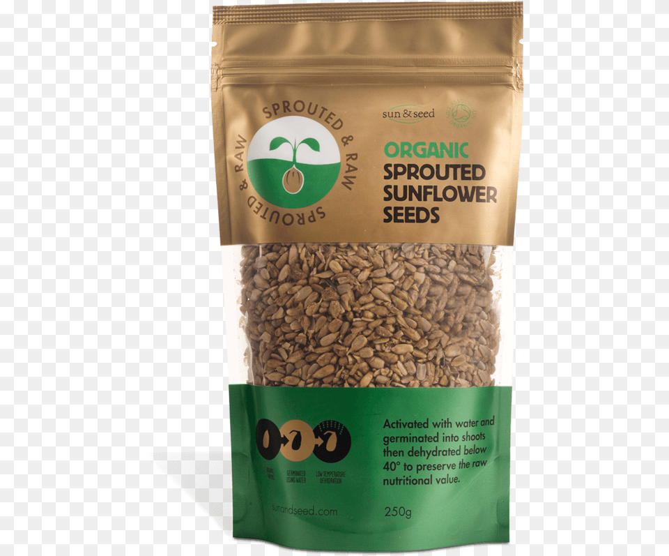 Sprouted Amp Raw Organic Sunflower Seeds 250g Sunflower Seed, Food, Produce, Grain Free Png Download