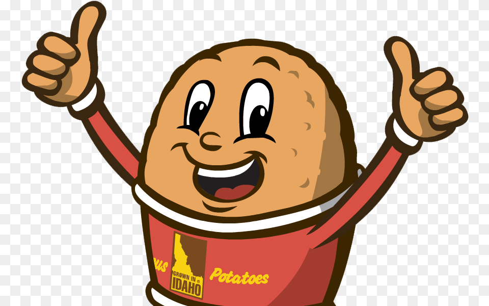 Spuddy Buddy With Two Thumbs Up Famous Potatoes Spuddy Buddy, Person, Hand, Finger, Body Part Free Png