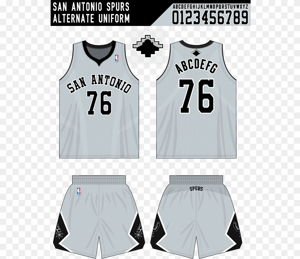 Spursconcept San Antonio Spurs Uniform Concept, Clothing, Shirt, Shorts Png