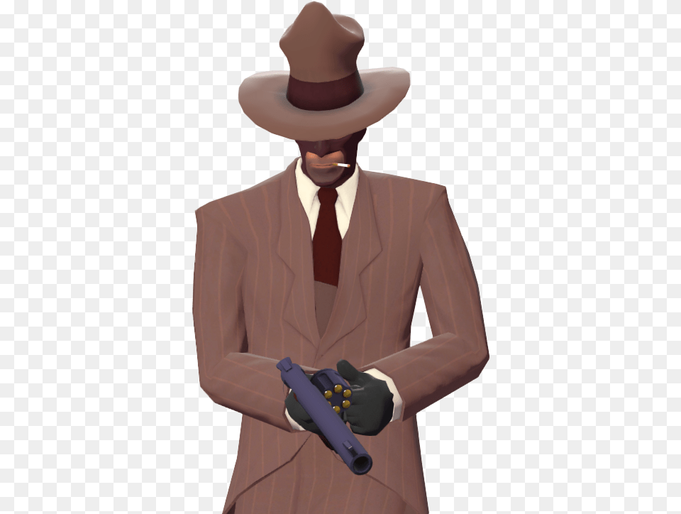 Spy Bloodhound Tf2 Big Kill, Weapon, Suit, Hat, Clothing Free Png