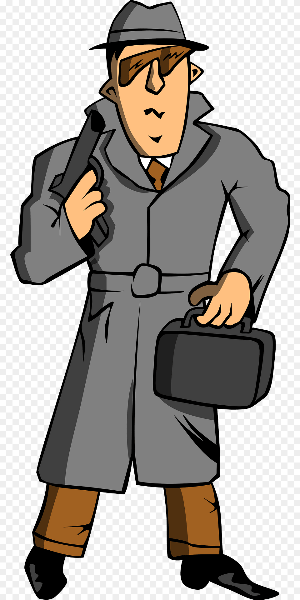 Spy Clipart, Clothing, Coat, Person, Face Free Png Download