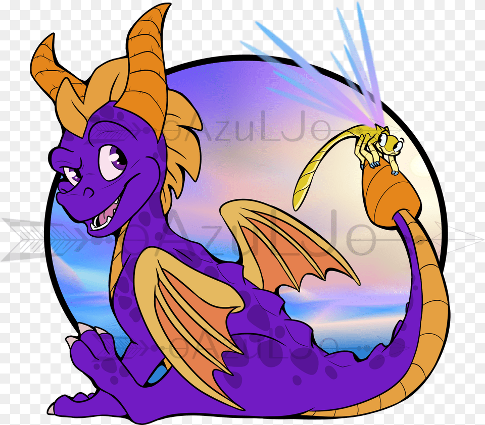 Spyro And Sparx U2014 Weasyl Spyro And Sparx, Dragon, Face, Head, Person Free Transparent Png