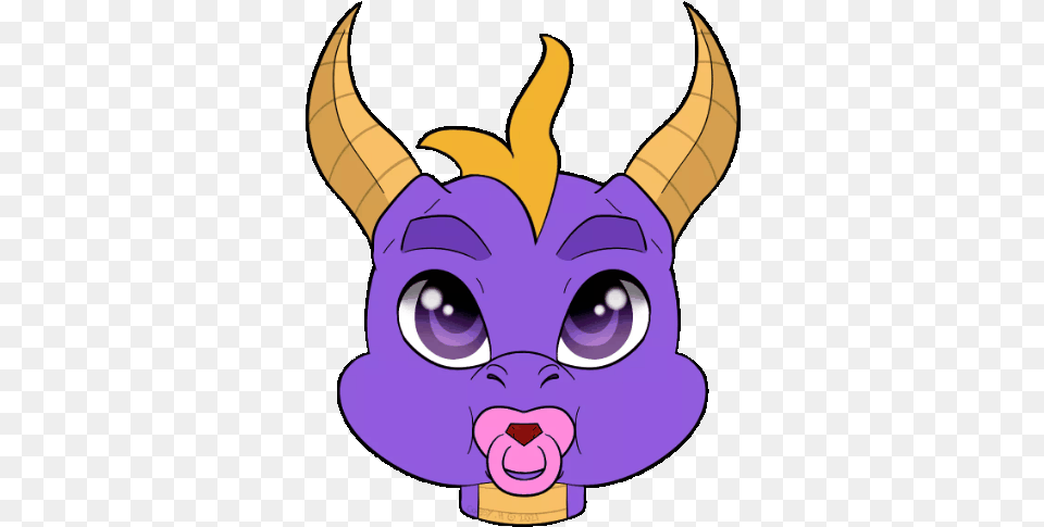 Spyro Binky Gif Fictional Character, Purple, Animal, Fish, Sea Life Free Png Download