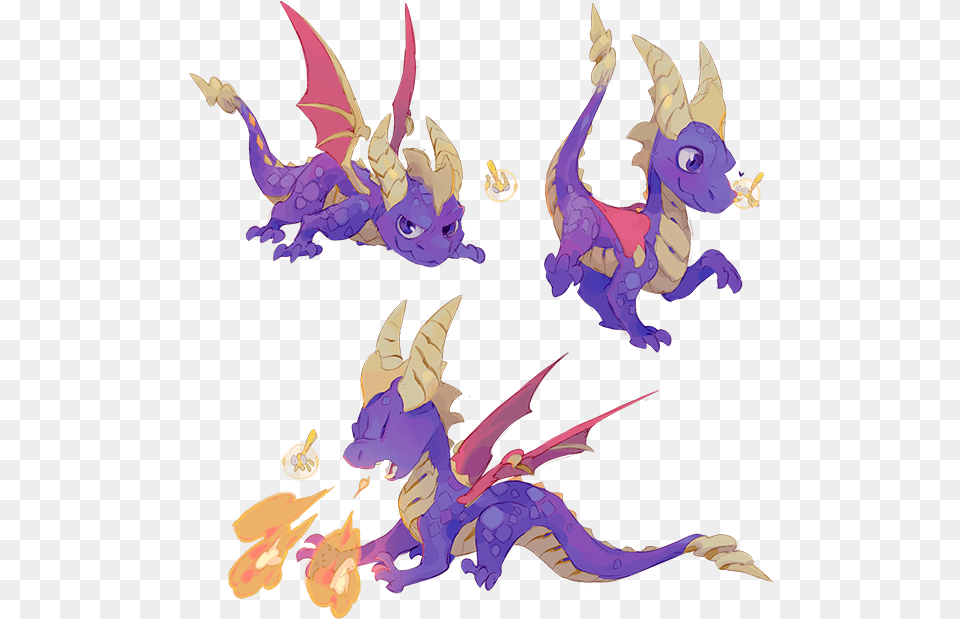 Spyro Reignited Concept Art, Dragon, Purple, Baby, Person Free Png Download