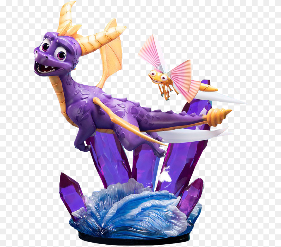 Spyro Reignited Spyro The Dragon 17u201d Diorama Statue By 4 Figures Spyro, Purple, Animal, Dinosaur, Reptile Free Png Download
